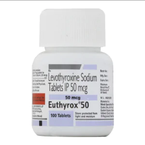 Euthyrox (levothyroxine sodium) 50 mcg tablets 100-tablet bottle by Merck